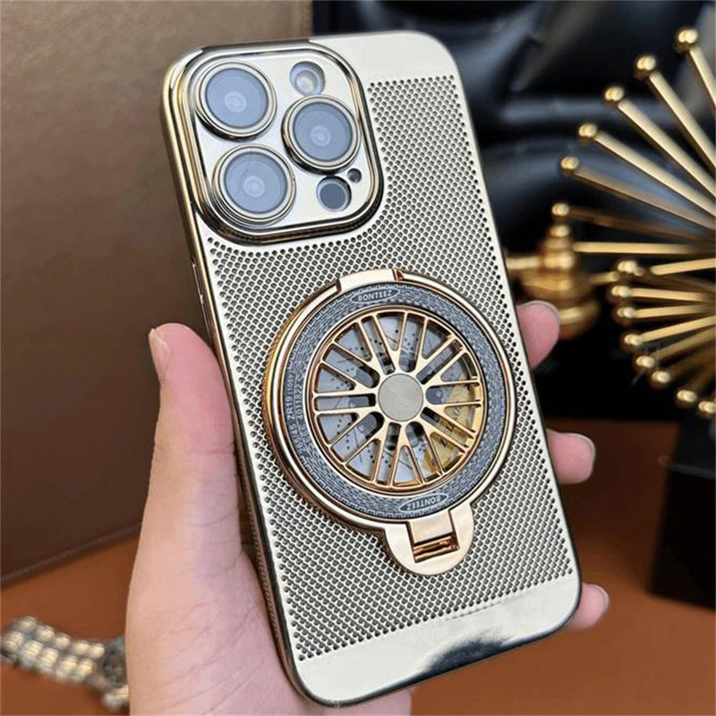 Capa de Celular de Luxo com Suporte Magnético Giratório