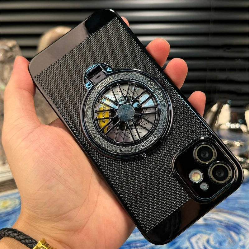 Capa de Celular de Luxo com Suporte Magnético Giratório