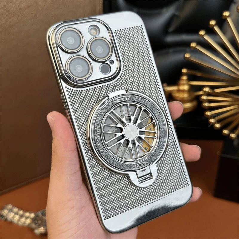 Capa de Celular de Luxo com Suporte Magnético Giratório